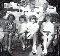 Pam Poole; Ann Bennett; Sandy Haydock; Shiela; Micky; Paul